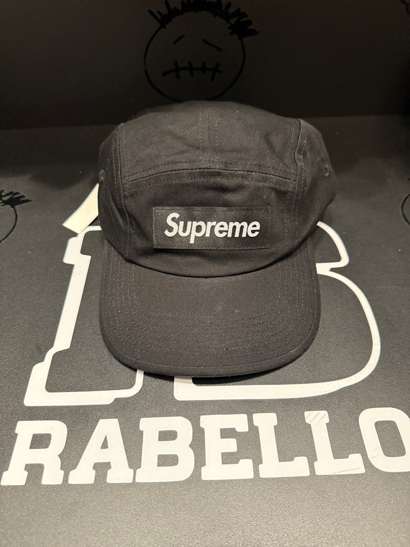 Supreme Washed Chino Twill Camp 'SS23' Preto - Pronta Entrega