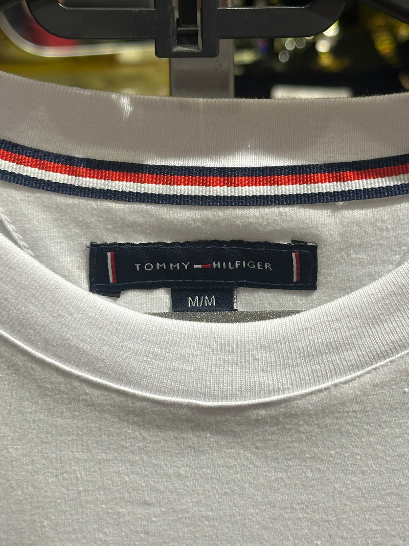 Camisa Tommy Hilfiger Branca Logo Azul/Branco/Vermelho - Pronta Entrega