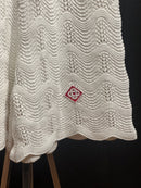 Conjunto Casablanca Crochê Camisa Manga Curta + Short White - Pronta Entrega