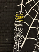 Jaqueta Vanson Leathers x Supreme Moletom Spider-Man Zip Up Hooded Black SS26-W14 - Pronta Entrega