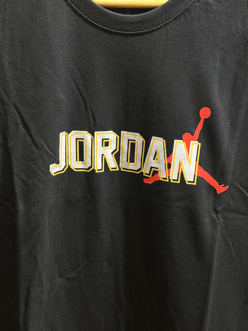 Camisa Nike Air Jordan Preta Logo Black/Yellow/Red - Pronta Entrega