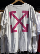 Camiseta OFF-WHITE Arrow Caravaggio St. Fran Skate Slim Tee Roxo/Branca - Pronta Entrega