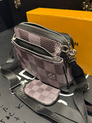 Bolsa Louis Vuitton Bag Trio Messenger Cobalt Cinza Preto - Pronta Entrega