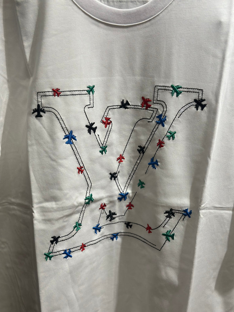 Camiseta Louis Vuitton Branca AirPlane - Pronta Entrega