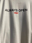 Camiseta SUPREME ALWAYS OPEN Branca - Pronta Entrega