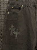 Calça Jeans Chrome Hearts x Comme Des Garçons Triple Black - Pronta Entrega