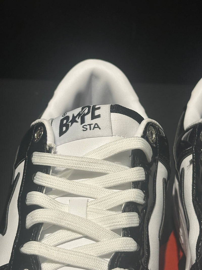 Tênis BAPE STA Low White/Black - Pronta Entrega