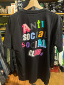 Camisa Anti Social Social Club Preta Letters - Pronta Entrega