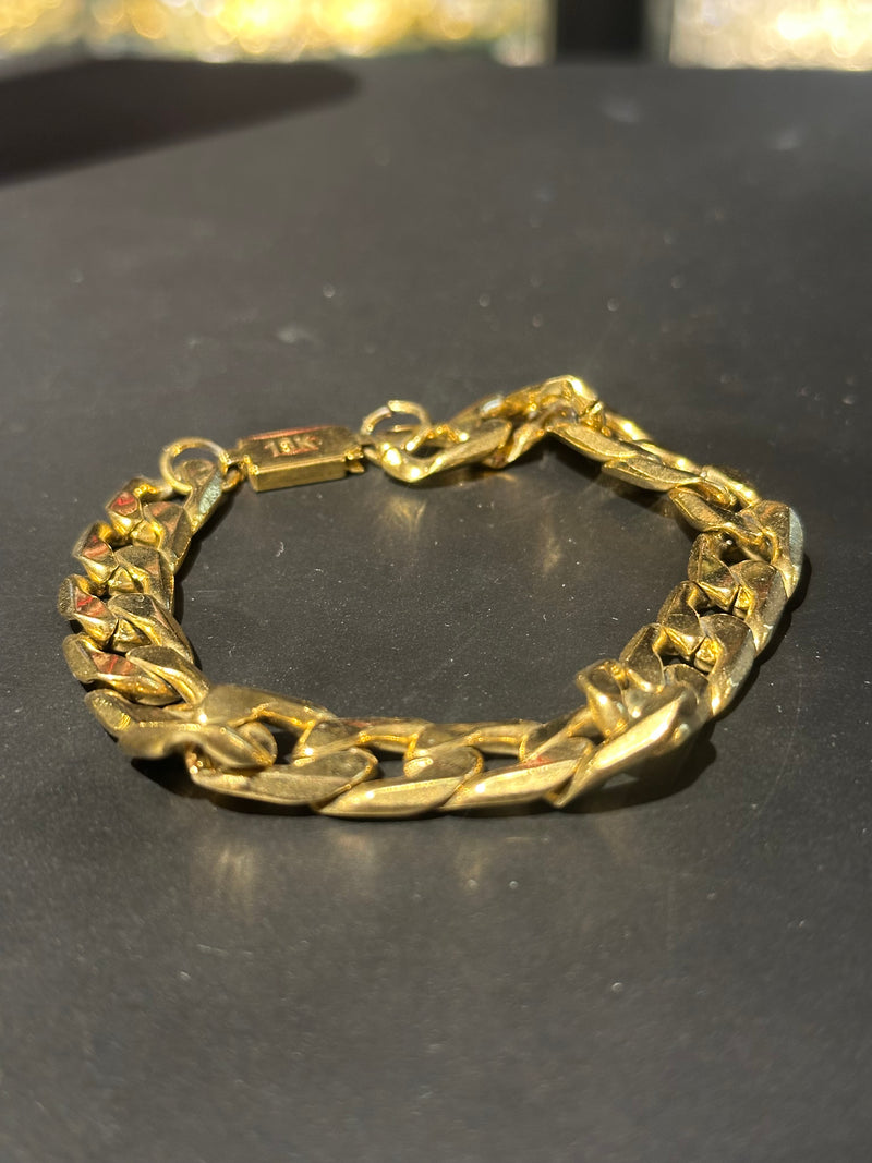 Pulseira Groumet Dourada 20 CM - Pronta Entrega