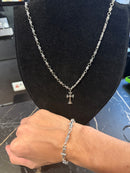 Kit Chrome Hearts Colar e Pulseira Aço inoxidável - Pronta entrega