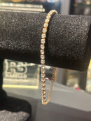 Pulseira Dourada Cravejada 15 + 10 CM - Pronta Entrega