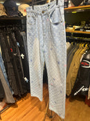 Calça Louis Vuitton By Tyler, The Creator Monogram Jeans Claro - Pronta Entrega