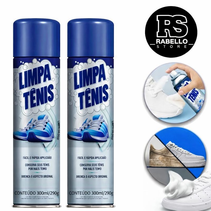 Kit 2x Limpa Tênis Spray Efeito Espuma - Pronta Entrega