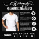 Pack CamisetasEd Hardy 4 Un Crew Neck Tees Ultra Soft Comfort Active Stretc Small - Pronta Entrega