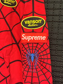 Jaqueta Vanson Leathers x Supreme Moletom Spider-Man Zip Up Hooded Red SS26-W14 - Pronta Entrega