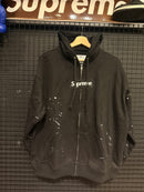Jaqueta Supreme x MM6 Maison Margiela Box Logo Zip-Up Black - Pronta Entrega