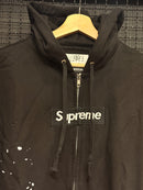 Jaqueta Supreme x MM6 Maison Margiela Box Logo Zip-Up Black - Pronta Entrega