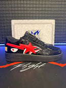 Tênis A Bathing Ape Bape Sta Low 'Shark - Black' - Pronta Entrega
