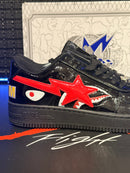 Tênis A Bathing Ape Bape Sta Low 'Shark - Black' - Pronta Entrega