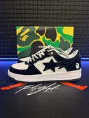 Tênis A Bathing Ape Bape Sta Low Black White - Pronta Entrega