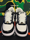 Tênis A Bathing Ape Bape Sta Low Black White - Pronta Entrega