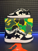 Tênis A Bathing Ape Bape Sta Low Black White - Pronta Entrega