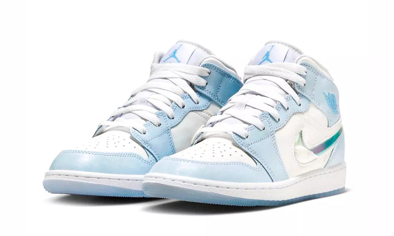 Nike Air Jordan Mid 'Glitter Swoosh 'Azul e Prata' - Encomenda