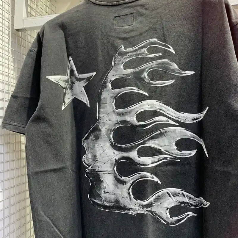 Camiseta Hellstar Washed Logo - Encomenda