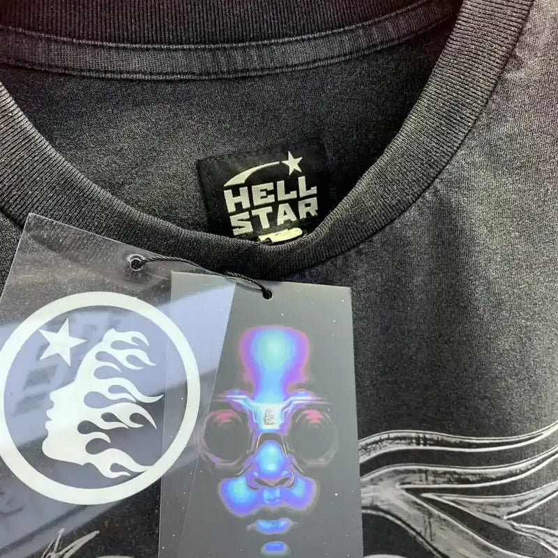 Camiseta Hellstar Washed Logo - Encomenda