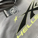 Moletom Hellstar Logo Flame Grey/Green - Encomenda
