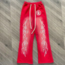 Calça Hellstar Red Flare Sweatpants - Encomenda