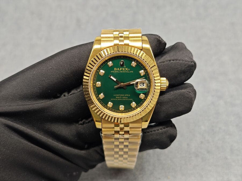 Relógio BAPE Type 6 BAPEX Dourado - Encomenda