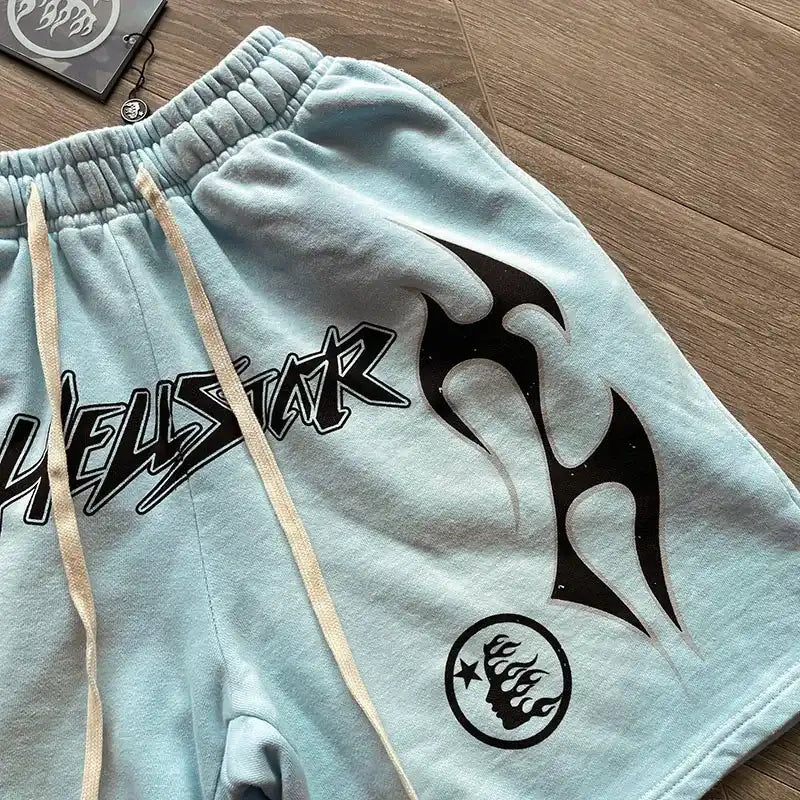 Shorts Moletom Hellstar Sky Blue - Encomenda