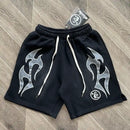 Hellstar Flame Shorts Black - Encomenda