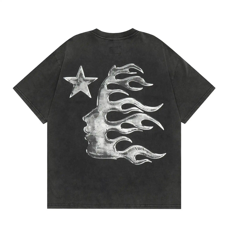 Camiseta Hellstar Washed Logo - Encomenda
