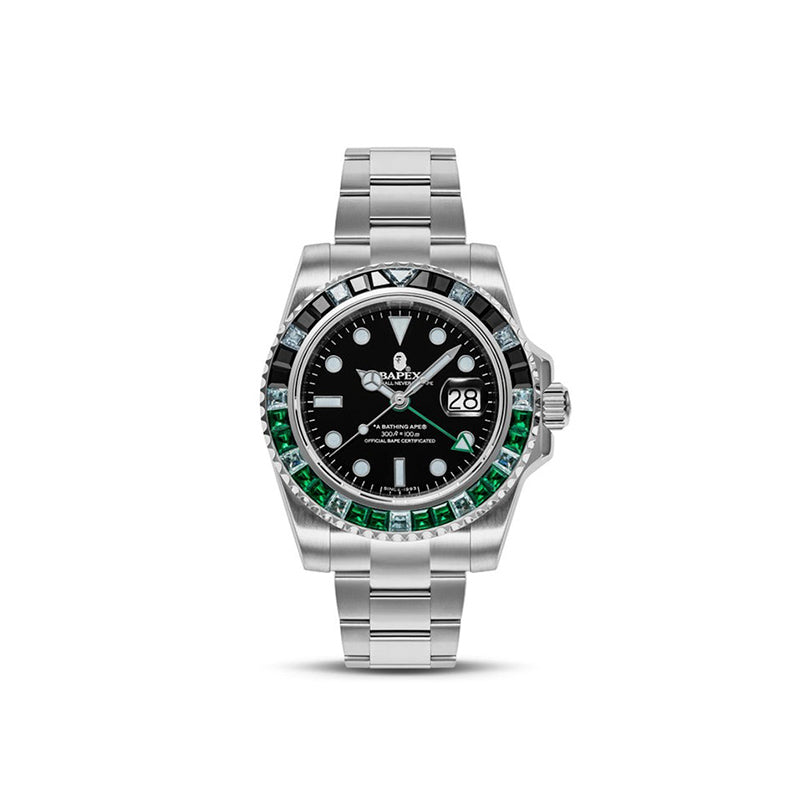 Relógio A Bathing Ape Bapex Type 2 Crystal Stone Verde/Preto - Encomenda