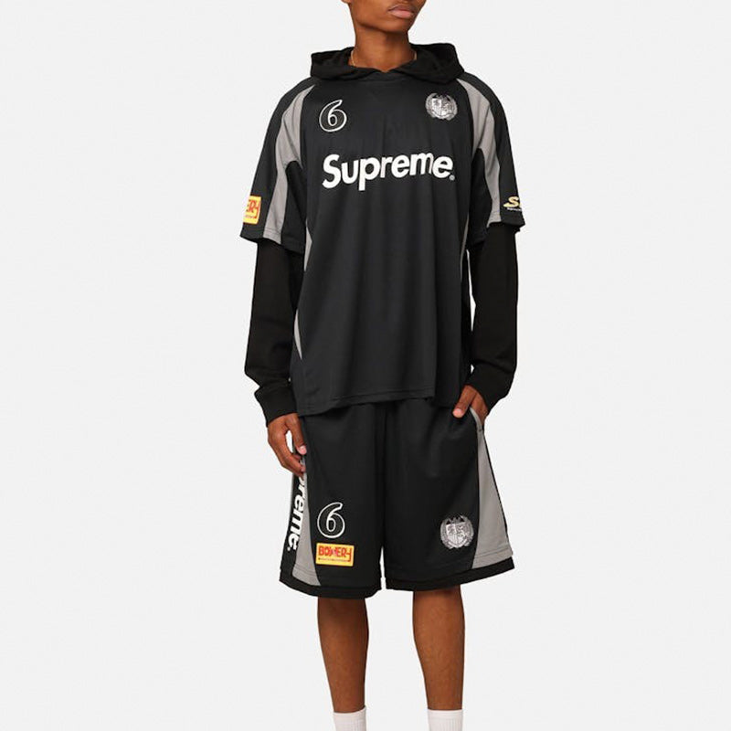 Conjunto Supreme Hooded Soccer Preto - ENCOMENDA