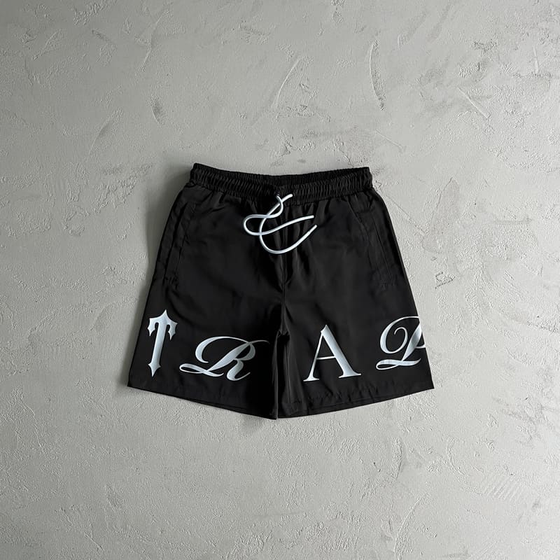 Shorts Trapstar Script Swimming Black/Nigara Mist - Encomenda