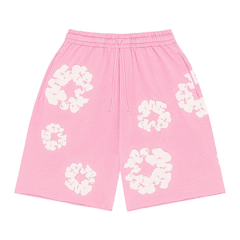 Shorts Denim Tears The Cotton Wreath Pink - Encomenda