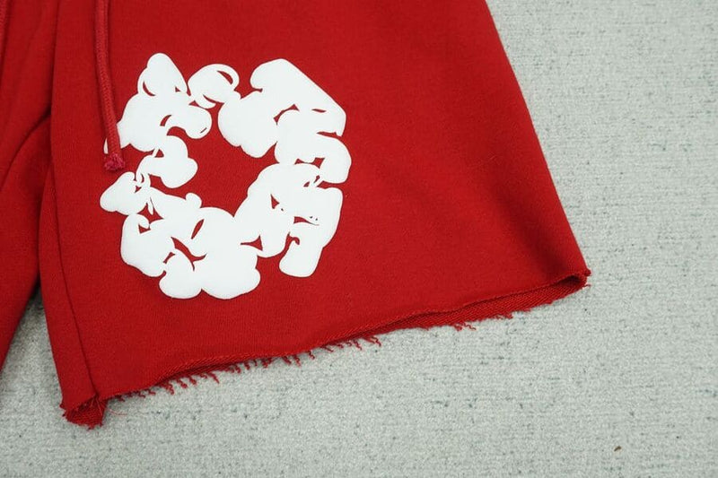 Shorts Denim Tears The Cotton Wreath Vermelho - Encomenda