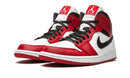 Tênis Air Jordan 1 Mid Feminino "Chicago White Heel" Vermelho / Branco - Encomenda