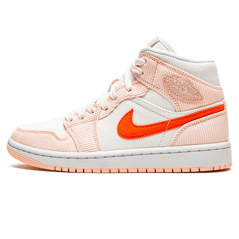 Tênis Air Jordan 1 Mid Feminino "Corduroy" Bege - Encomenda