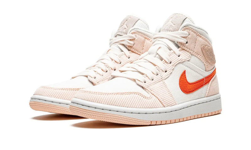 Tênis Air Jordan 1 Mid Feminino "Corduroy" Bege - Encomenda