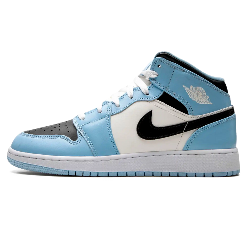 Tênis Air Jordan 1 Mid Feminino "Ice Blue" Azul / Branco - Encomenda