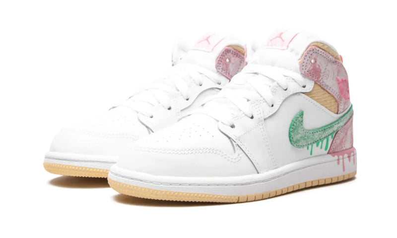 Tênis Air Jordan 1 Mid Feminino "Paint Drip" - Encomenda