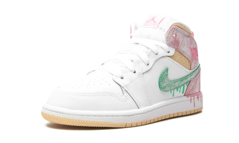 Tênis Air Jordan 1 Mid Feminino "Paint Drip" - Encomenda