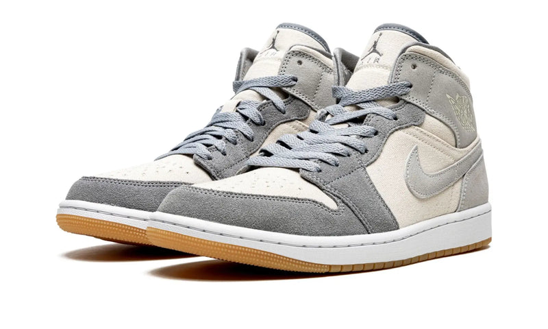 Tênis Air Jordan 1 Mid Masculino "Coconut Milk Particle Grey" Cinza - Encomenda