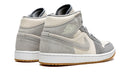 Tênis Air Jordan 1 Mid Masculino "Coconut Milk Particle Grey" Cinza - Encomenda