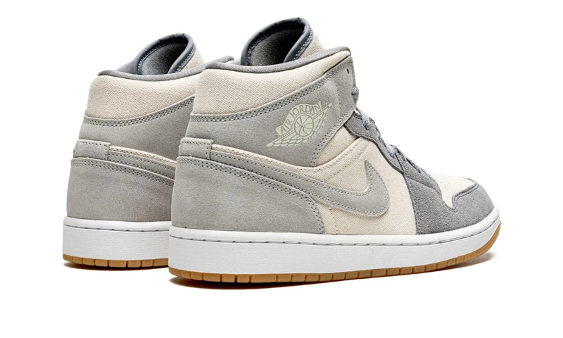 Tênis Air Jordan 1 Mid Masculino "Coconut Milk Particle Grey" Cinza - Encomenda