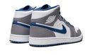 Tênis Air Jordan 1 Mid Masculino "True Blue" Cinza / Azul - Encomenda